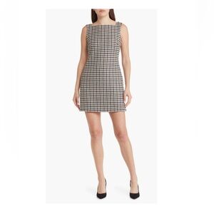 Classic Houndstooth Sleeveless Dress